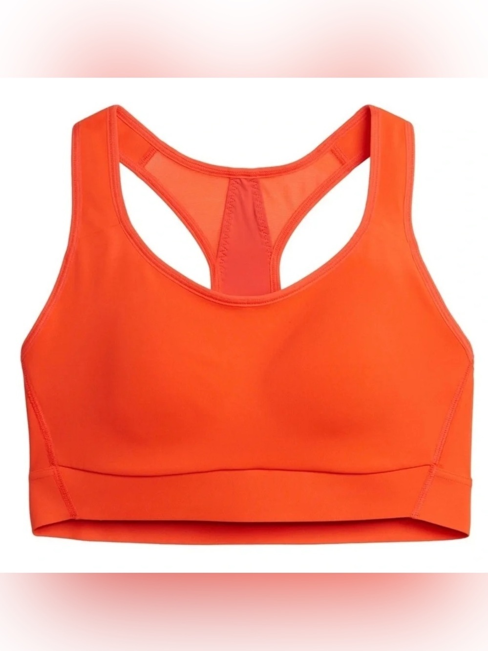 Athleta Bright Orange Racerback Support Sports Bra